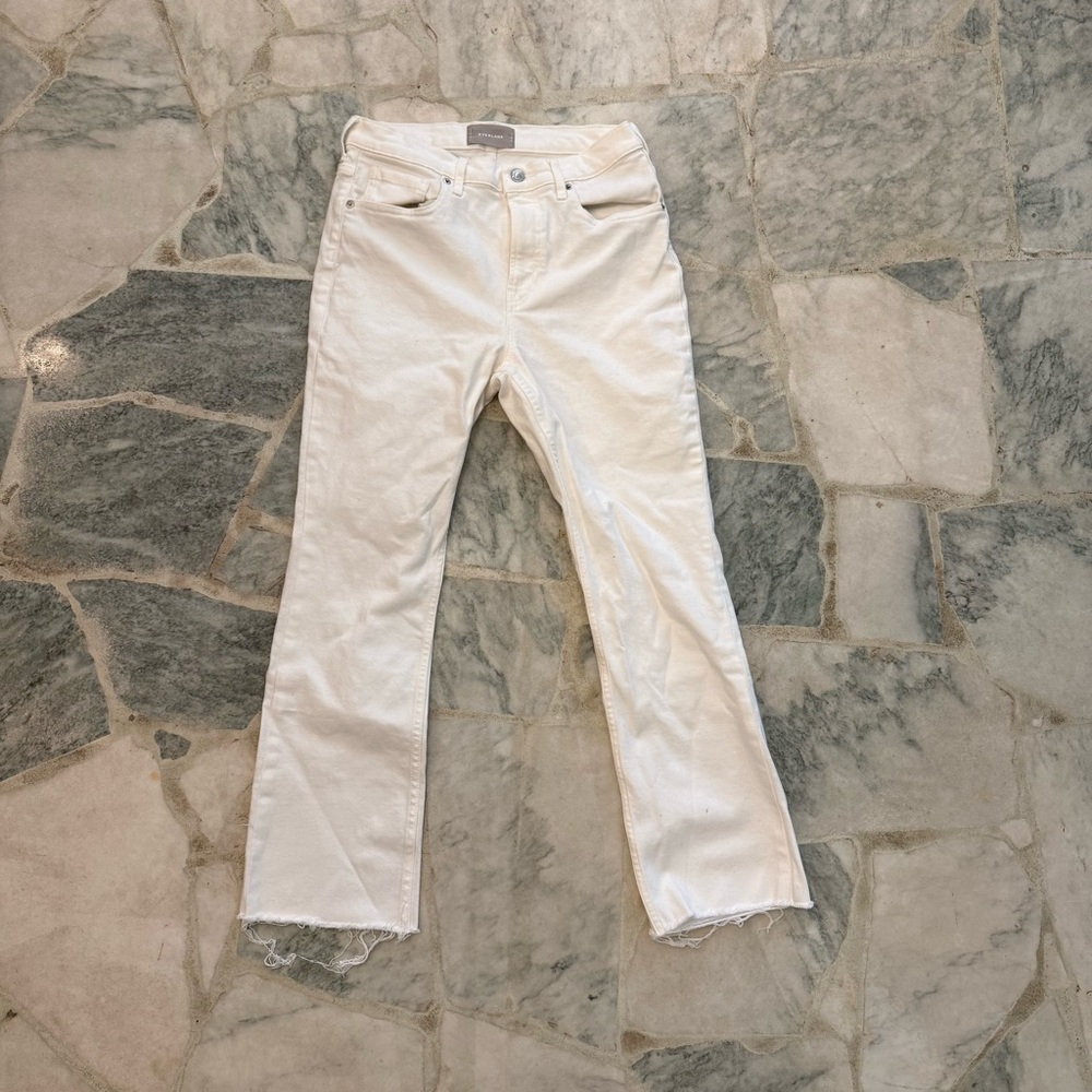 Everlane White Straight Leg Jeans Regular Fit